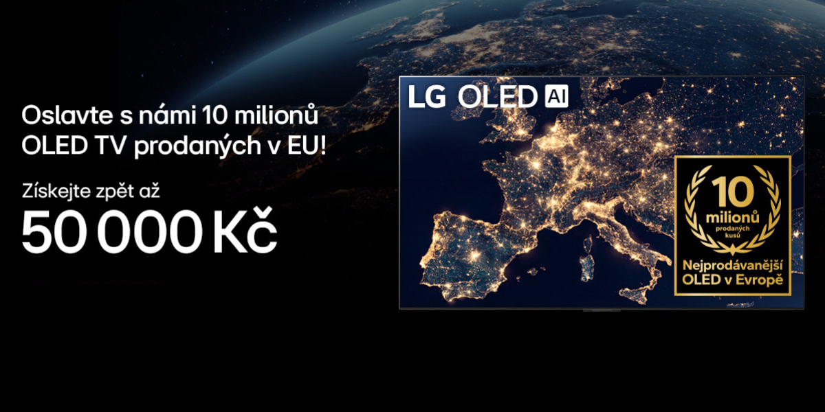 Cashback až 50 000 Kč při nákupu televizorů LG