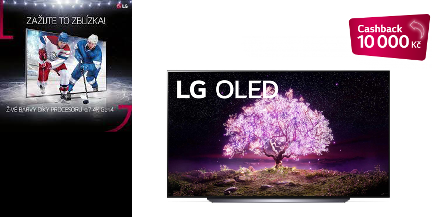 LG OLED CASHBACK 10 000 Kč: LG OLED77C11 a LG OLED77C12